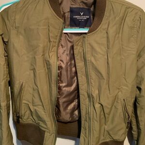 American Eagle EUC army green bomber jacket. Small